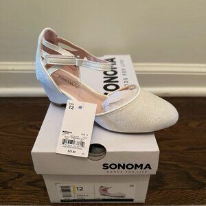 Girls Sparkly Wedge Dress Shoes (Size 12)